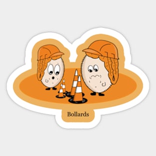 Bollards (text) Sticker